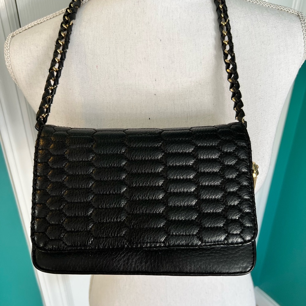 Black Leather Handbag from Saks 5th Avenue